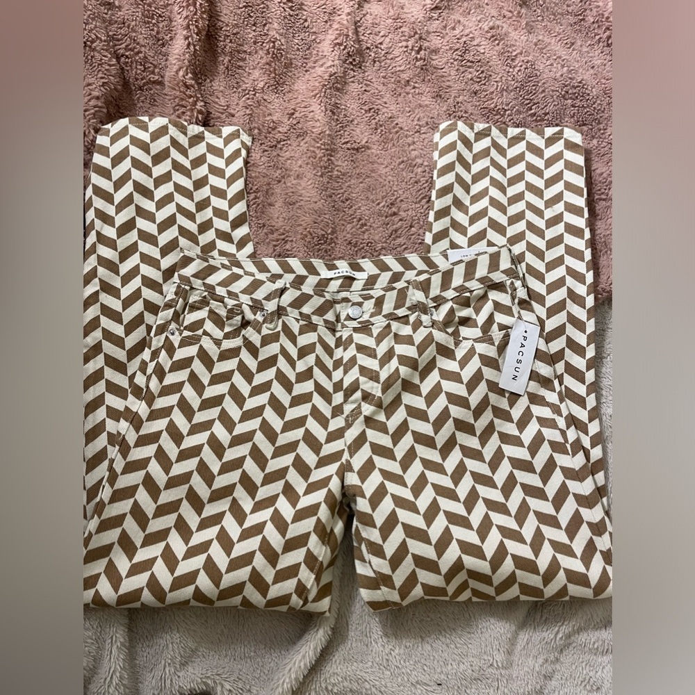 NWT PacSun Low Rise Straight Herringbone Pants